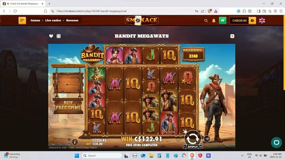 Bandit Megaways 614.55x Nov 14 2025 #3.jpg