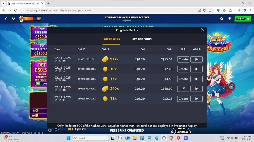 Starlight Princess Super Scatter 377.77x Nov 2 2025 #3.jpg